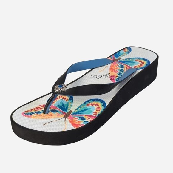 Brighton Flit Butterfly Platform Flip Flop Sandals Multicolor l Size 9 - Picture 4 of 8
